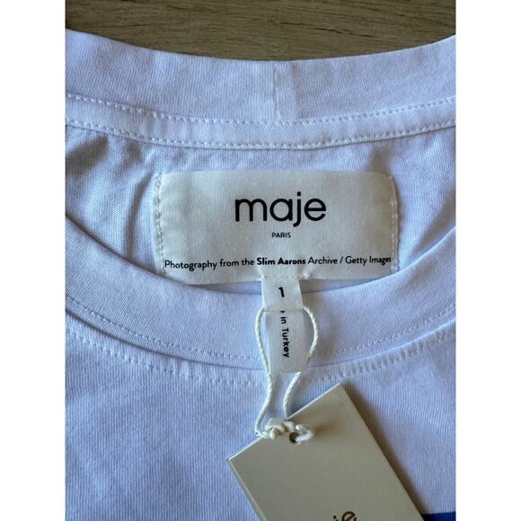 Maje x Slim Aarons Poolside Stories T-Shirt - Picture 6 of 6